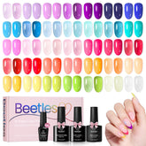Beetles Spring Gel Polish Set color swatches show jelly shades.