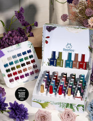 Beetles Spring gel polish berry red shade swatch for bold nails.