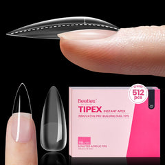 Beetles Tipex instant apex nail tips for quick sculpted look with 512-piece set