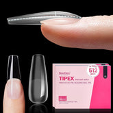 Beetles Tipex instant apex coffin long nail tips for strong, long-lasting extensions