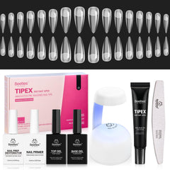 Beetles Tipex Instant Apex kit with 224 tips in 16 sizes for precise extensions.