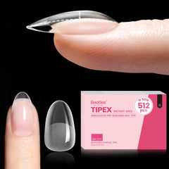 Beetles Tipex instant apex nail tips short oval for quick, seamless extensions.