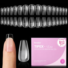 Beetles Tipex Lite apex nail tips coffin short pack for quick, clean application.