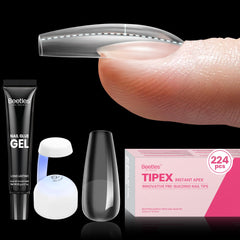 Beetles Tipex Nail Tips Kit with 224 tips for precise fit and faster extensions