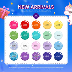 Beetles Unicorn collection gel polishes for creative nail art inspiration.