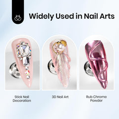 Beetles UV/LED nail gel supports beginner-friendly 3D accents and rhinestones.