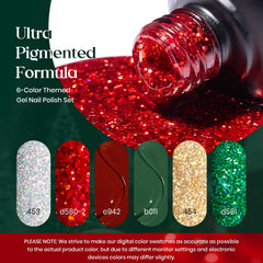 Beetles Valentines gel polish gold glitter adds luxe accents to manicure