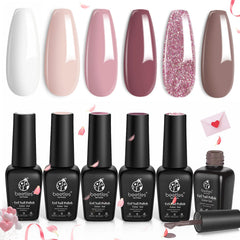 Beetles Wedding color swatch showing six shades for bridal nails