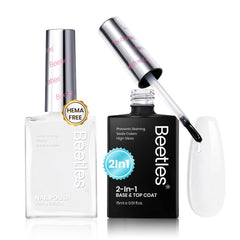 Beetles white nail polish 15ml showcases a milky finish for smooth, even color.