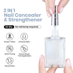 Beetles White Nail Polish brush application demonstrates smooth one-coat coverage.