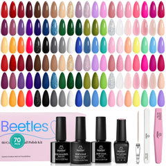 Beetles winter gel set with 60 colors for versatile seasonal looks