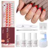Beetles X Press Plus fierce French nails for at-home salon quality