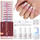 Beetles X Press Plus On Nails Rose French bottle closeup for a premium finish