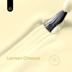 Beetles Yellow Gel Polish Lemon Cheese brush applicator ready for smooth application