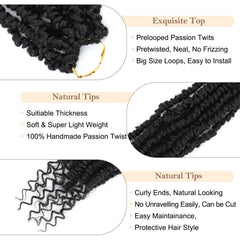 BEFUNNY Passion Twist 14in 9-pack set overview for full head