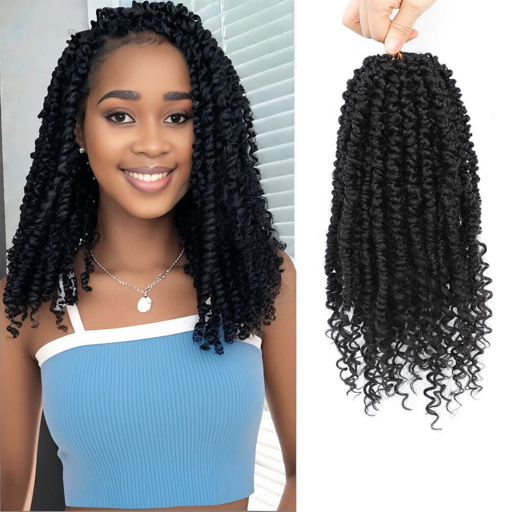 BEFUNNY Passion Twist crochet hair 14in front view for voluminous look