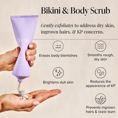 Beia scrub texture close-up highlighting rice powder exfoliation
