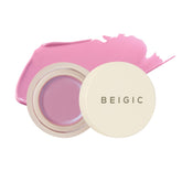 BEIGIC Flush Lip & Cheek Balm Veil-06 swatch for natural glow on cheeks.