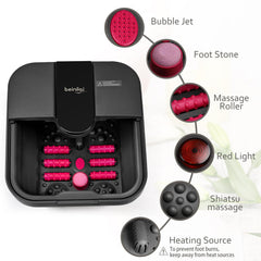 Beinilai collapsible foot spa shows built-in carry handle.