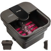 Beinilai collapsible foot spa top view with handy carry handle.