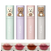 Bekoeen Bear Matte Velvet Lipstick packaging offers portable on-the-go color.