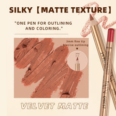 Sharpening the Bekoeen lip liner for precise application.