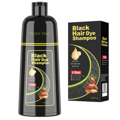 BELEZALIB black hair dye shampoo bottle shows gray coverage potential.