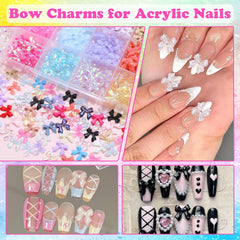 BELICEY Bow Nail Charms flatback design for easy nail adhesion.