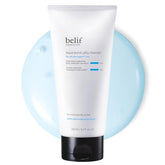 belif Jelly Hydrating Deep Cleanser packaging close-up highlighting eco-friendly design