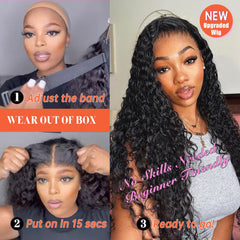 Beliself glueless wig with pre-plucked hairline enables quick, glue-free wear.