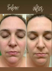 Bella & Bear Hello Glow mask swatch on skin for refining pores.
