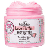 Bella and Bear Love Flutter body butter jar shows rich hydration for soft skin