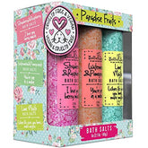 Bella and Bear Paradise Fruits bath salts pack 6 with fruity aroma for a relaxing soak
