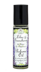 BELLA DES NATURAL BEAUTY lilac-gooseberry perfume oil bottle for on-the-go scent refreshment.