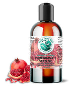 Bella Terra Oils Organic Pomegranate Seed Oil 8oz bottle glows with hydration for skin.