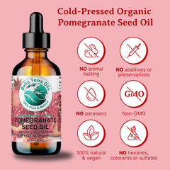 Bella Terra Oils pomegranate seed oil on skin demonstrates lightweight hydration without heaviness.