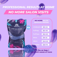 Bella Verde hard wax beads melt for smoother at-home removal.