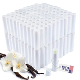 Belladonna lip balm bulk vanilla tubes ready for custom labeling and events