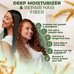 Bellahair argan oil avocado oil shea butter formula for repairing and strengthening strands.
