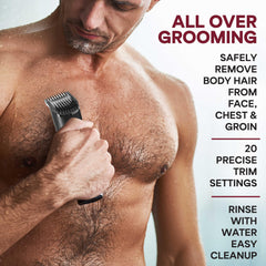Vacutrim with 20-length settings for customizable grooming sessions.