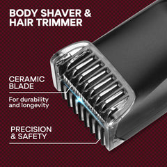 Vacutrim shaver showing integrated vacuum system for cleaner trimming.
