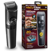 Bell+Howell Vacutrim cordless shaver with trim-length dial for precise grooming.