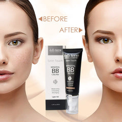 Bellaterra BB Cream Light 102 swatch on wrist shows natural, even tone.