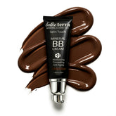Bellaterra Cosmetics BB Cream Dark 108 bottle shows lightweight, breathable matte coverage.