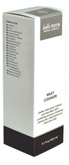 Bellaterra Milky Cleanser in action on skin demonstrates makeup and sunscreen removal.