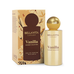 BELLAVITA Gourmet Vanilla EDP bottle; long-lasting aroma for everyday wear.