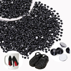 BELLEBOOST jet black glass rhinestones for nails and crafts with brilliant sparkle