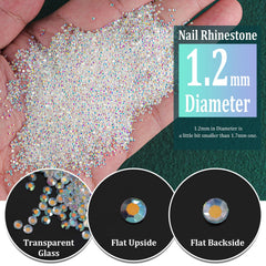 BELLEBOOST iridescent AB crystals reflect rainbow hues for premium nail accents.