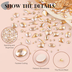 BELLEBOOST multi shapes rhinestones offer varied nail accents.