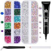 BELLEBOOST nail-art rhinestone gel glue 15ml for precise gem placement.